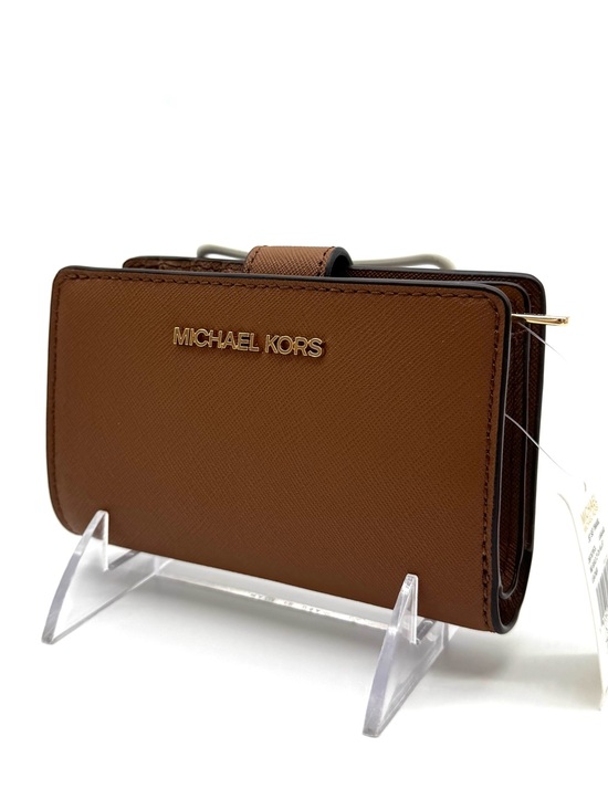 Michael Kors Handbags - Michael Kors Medium Bifold Zip Chain Wallet Luggage